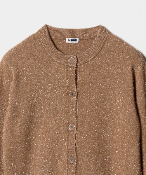 H　BEAUTY&YOUTH UNITED ARROWS（エイチビューティーアンドユースユナイテッドアローズ）の「＜H＞ナイロン スパークル ニット カーディガン（カーディガン/ボレロ・レディース・ネイビー/モカ/ライトブルー・FREE）」の21枚目の写真