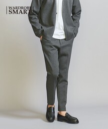 【WEB限定 WARDROBE SMART】ダブルニット ノープリーツ スラックス パンツ/セットアップ対応【抗菌・防臭】