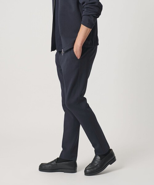 WEB限定 WARDROBE SMART】ダブルニット ノープリーツ スラックス