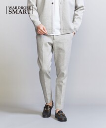 【WEB限定 WARDROBE SMART】ダブルニット ノープリーツ スラックス パンツ/セットアップ対応【抗菌・防臭】