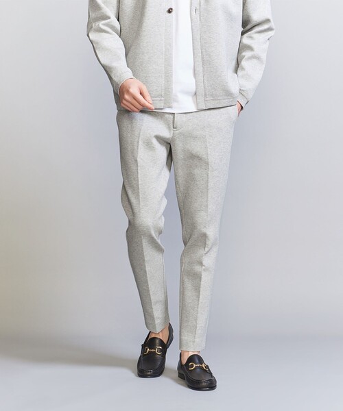 BEAUTY&YOUTH UNITED ARROWS（ビューティーアンドユースユナイテッドアローズ）の「【WEB限定 WARDROBE SMART】ダブルニット ノープリーツ スラックス パンツ/セットアップ対応【抗菌・防臭】（スラックス・メンズ・ダークグレー/その他1/ブラック/グレー・S/M/L/XL）」の2枚目の写真