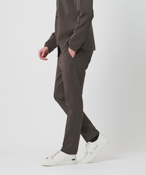 WEB限定 WARDROBE SMART】ダブルニット ノープリーツ スラックス