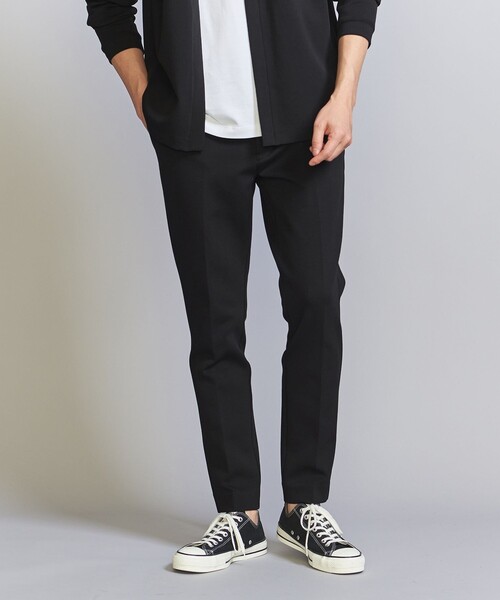 BEAUTY&YOUTH UNITED ARROWS（ビューティーアンドユースユナイテッドアローズ）の「【WEB限定 WARDROBE SMART】ダブルニット ノープリーツ スラックス パンツ/セットアップ対応【抗菌・防臭】（スラックス・メンズ・ダークグレー/その他1/ブラック/グレー・S/M/L/XL）」の5枚目の写真