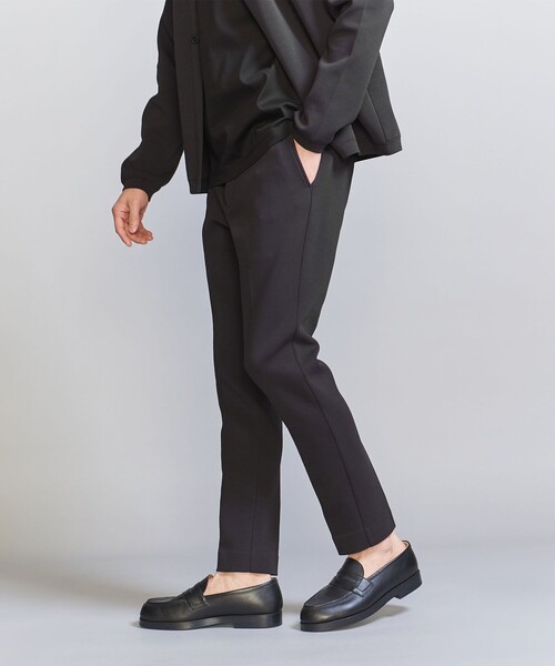 BEAUTY&YOUTH UNITED ARROWS（ビューティーアンドユースユナイテッドアローズ）の「【WEB限定 WARDROBE SMART】ダブルニット ノープリーツ スラックス パンツ/セットアップ対応【抗菌・防臭】（スラックス・メンズ・ダークグレー/その他1/ブラック/グレー・S/M/L/XL）」の6枚目の写真