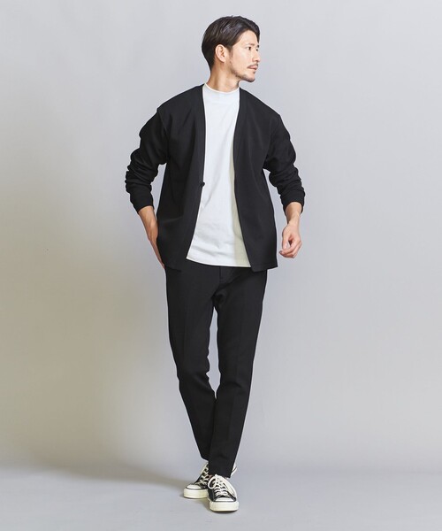 BEAUTY&YOUTH UNITED ARROWS（ビューティーアンドユースユナイテッドアローズ）の「【WEB限定 WARDROBE SMART】ダブルニット ノープリーツ スラックス パンツ/セットアップ対応【抗菌・防臭】（スラックス・メンズ・ダークグレー/その他1/ブラック/グレー・S/M/L/XL）」の7枚目の写真