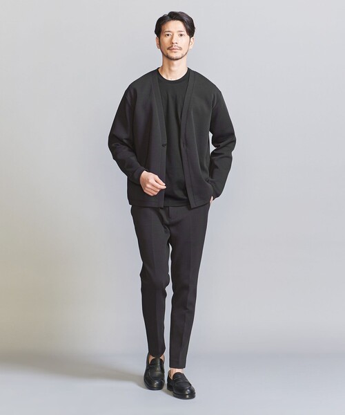 BEAUTY&YOUTH UNITED ARROWS（ビューティーアンドユースユナイテッドアローズ）の「【WEB限定 WARDROBE SMART】ダブルニット ノープリーツ スラックス パンツ/セットアップ対応【抗菌・防臭】（スラックス・メンズ・ダークグレー/その他1/ブラック/グレー・S/M/L/XL）」の9枚目の写真