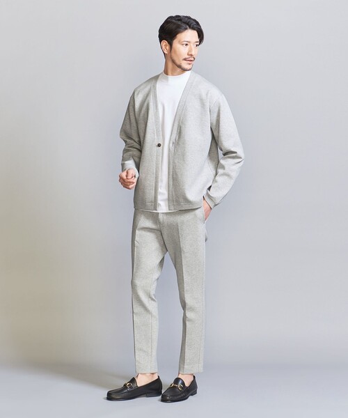 BEAUTY&YOUTH UNITED ARROWS（ビューティーアンドユースユナイテッドアローズ）の「【WEB限定 WARDROBE SMART】ダブルニット ノープリーツ スラックス パンツ/セットアップ対応【抗菌・防臭】（スラックス・メンズ・ダークグレー/その他1/ブラック/グレー・S/M/L/XL）」の15枚目の写真