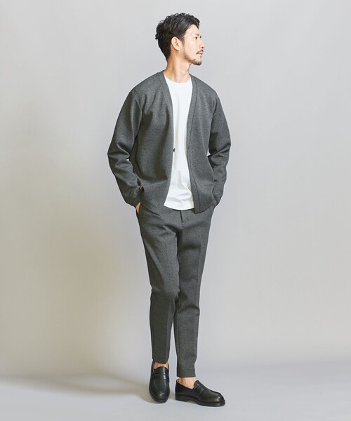 BEAUTY&YOUTH UNITED ARROWS（ビューティーアンドユースユナイテッドアローズ）の「【WEB限定 WARDROBE SMART】ダブルニット ノープリーツ スラックス パンツ/セットアップ対応【抗菌・防臭】（スラックス・メンズ・ダークグレー/その他1/ブラック/グレー・S/M/L/XL）」の18枚目の写真