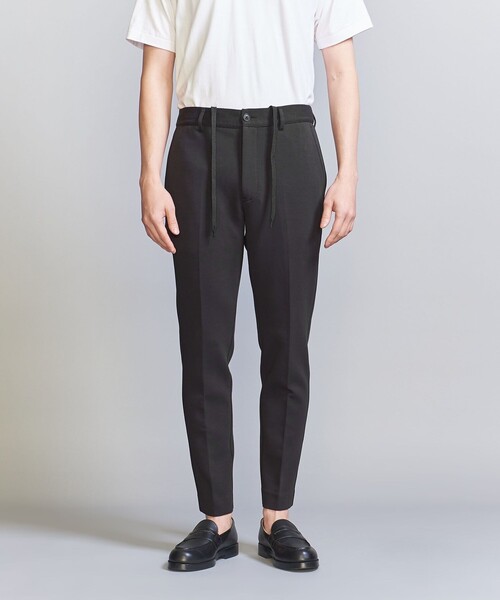 WEB限定 WARDROBE SMART】ダブルニット ノープリーツ スラックス