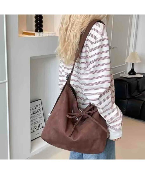 tone(トーン)の「【88eighty-eight】チェック柄リボンリバーシブルカラーショルダーバッグ【import】(MA)(ショルダーバッグ・レディース・イエロー/ブラウン/ブルー・FREE)」の4枚目の写真