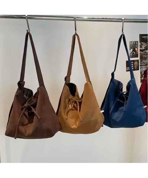 tone(トーン)の「【88eighty-eight】チェック柄リボンリバーシブルカラーショルダーバッグ【import】(MA)(ショルダーバッグ・レディース・イエロー/ブラウン/ブルー・FREE)」の11枚目の写真