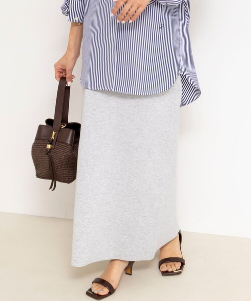 NOLLEY’S（ノーリーズ）の「《手洗い可能》《セットアップ対応》スウェットライク2WAYニットスカート（スカート・レディース・ライトグレー/ブラック/オフホワイト・FREE）」の10枚目の写真