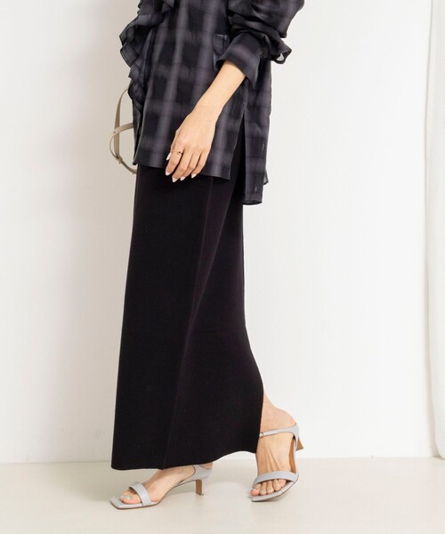 NOLLEY’S（ノーリーズ）の「《手洗い可能》《セットアップ対応》スウェットライク2WAYニットスカート（スカート・レディース・ライトグレー/ブラック/オフホワイト・FREE）」の17枚目の写真