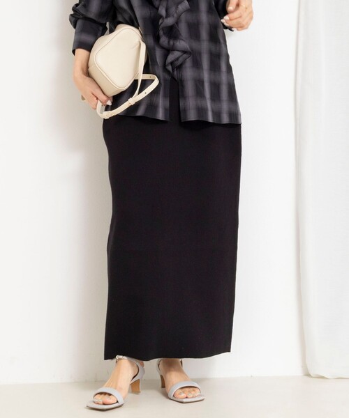 NOLLEY’S（ノーリーズ）の「《手洗い可能》《セットアップ対応》スウェットライク2WAYニットスカート（スカート・レディース・ライトグレー/ブラック/オフホワイト・FREE）」の21枚目の写真