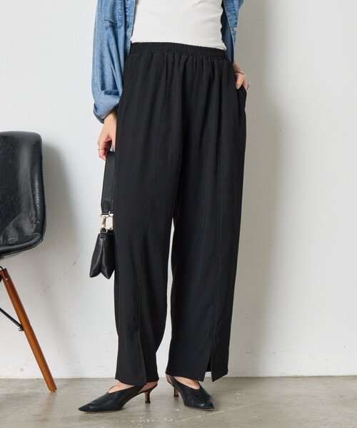 Jena espace merveilleux(ジェナ エスパスメルヴェイユ)の「センターラインワイドパンツ(その他パンツ・レディース・ブラック/ライトグレー/ベージュ・FREE)」の3枚目の写真