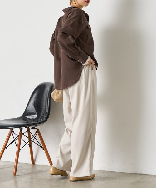 Jena espace merveilleux(ジェナ エスパスメルヴェイユ)の「センターラインワイドパンツ(その他パンツ・レディース・ブラック/ライトグレー/ベージュ・FREE)」の9枚目の写真