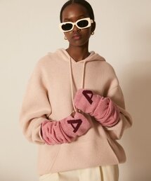 NOHANT（ノアン）の「LOGO PATCH KNIT WARMER AURORA PINK（手袋）」
