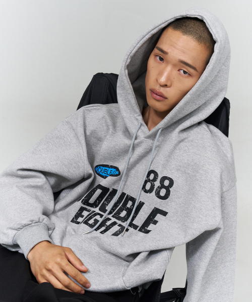 DOUBLE EIGHT（ダブルエイト）の「88クラックフード（グレー）（パーカー・メンズ・グレー・FREE）」の3枚目の写真