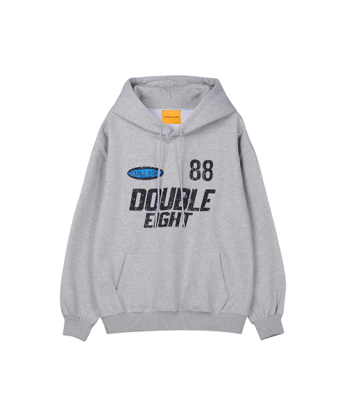 DOUBLE EIGHT（ダブルエイト）の「88クラックフード（グレー）（パーカー・メンズ・グレー・FREE）」の4枚目の写真