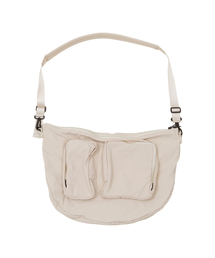 PAPERBOY（ペーパーボーイ）の「デュアルポケットメッセンジャーバッグ-ベージュ（メッセンジャーバッグ）」