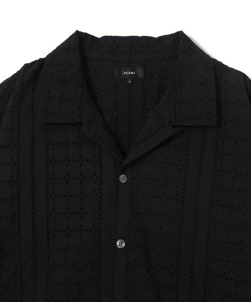 BEAMS(ビームス)の「レース オープンカラーシャツ【リラックスフィット】(シャツ/ブラウス・メンズ・ホワイト/ブラック・M/S/XL/L)」の5枚目の写真