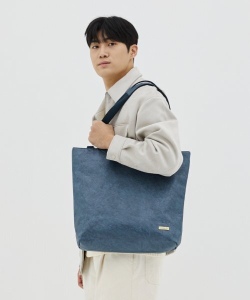 WALLAROO(ワラル)の「ワラル 3wayバッグ ラファオーバーサイズ_ブルー(エコバッグ/サブバッグ・レディース・ブルー・FREE)」の2枚目の写真