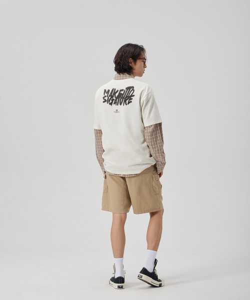 MAKEITTO（メイキット）の「[GRAFFITI LOGO] CREW NECK TEE_CREAM（Tシャツ/カットソー・メンズ・その他・M/L/XL/XXL）」の21枚目の写真