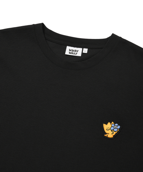 Wacky WiLLy(ワッキーウィリー)の「キキダブルワッペン半袖Tシャツブラック(Tシャツ/カットソー・レディース・その他・XX-LARGE/X-LARGE/LARGE/MEDIUM/SMALL/X-SMALL)」の3枚目の写真