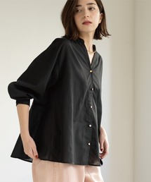 OPAQUE.CLIP | 前あき後ろフレアブラウス(シャツ/ブラウス)