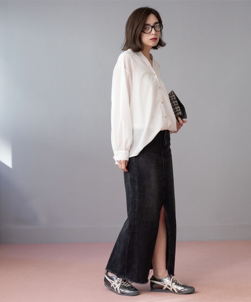 OPAQUE.CLIP(オペークドットクリップ)の「前あき後ろフレアブラウス(シャツ/ブラウス・レディース・ブルー/ベビーピンク/イエロー系その他/ブラック/ホワイト/ブラウン系その他・38)」の19枚目の写真