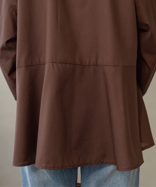 OPAQUE.CLIP(オペークドットクリップ)の「前あき後ろフレアブラウス(シャツ/ブラウス・レディース・ブルー/ベビーピンク/イエロー系その他/ブラック/ホワイト/ブラウン系その他・38)」の17枚目の写真