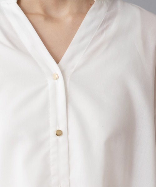 OPAQUE.CLIP(オペークドットクリップ)の「前あき後ろフレアブラウス(シャツ/ブラウス・レディース・ブルー/ベビーピンク/イエロー系その他/ブラック/ホワイト/ブラウン系その他・38)」の18枚目の写真