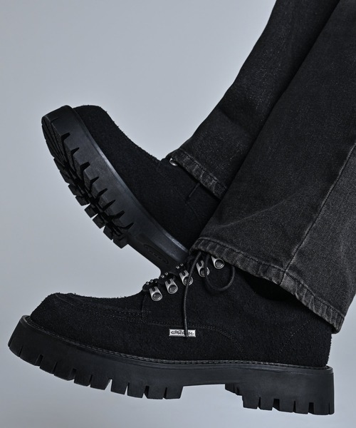 ADRER(アドラー)の「High Sole brushed Lace-Up Shoes / ハイソール ブラッシュドレースアップ シューズ(ブーツ・メンズ・ワイン/ブラック/ブラウン・XL/L/M/S/XS)」の2枚目の写真