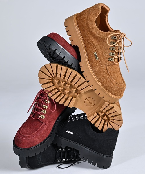 ADRER(アドラー)の「High Sole brushed Lace-Up Shoes / ハイソール ブラッシュドレースアップ シューズ(ブーツ・メンズ・ワイン/ブラック/ブラウン・XL/L/M/S/XS)」の10枚目の写真