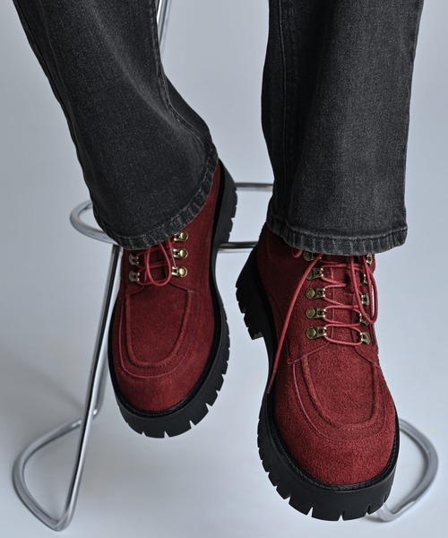 ADRER ハイソール ブラッシュドレースアップ シューズ ADRER（アドラー） ブーツ High Sole brushed Lace-Up Shoes