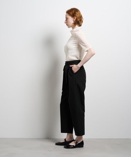LANVIN en Bleu(ランバンオンブルー)の「グログランタックテーパードパンツ(その他パンツ・レディース・ブラック・38/36)」の3枚目の写真