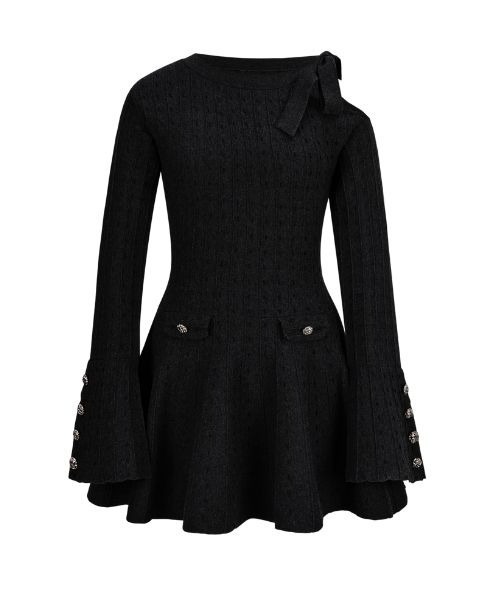 ワンピース ANDWANG Ribbon Flare Line Mini Dress ANDWANG Ribbon