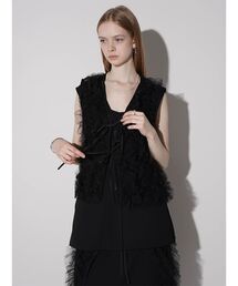 FRILLS TULLE SET GILET