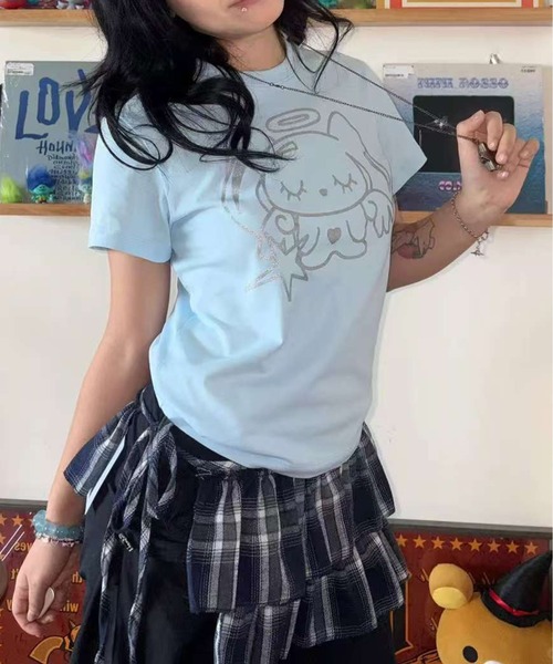 AsheKsha(アシクシャ)の「2026年春新作-チェックのフリースタイル ストラップラップスカート(スカート・レディース・ネイビー・F)」の17枚目の写真