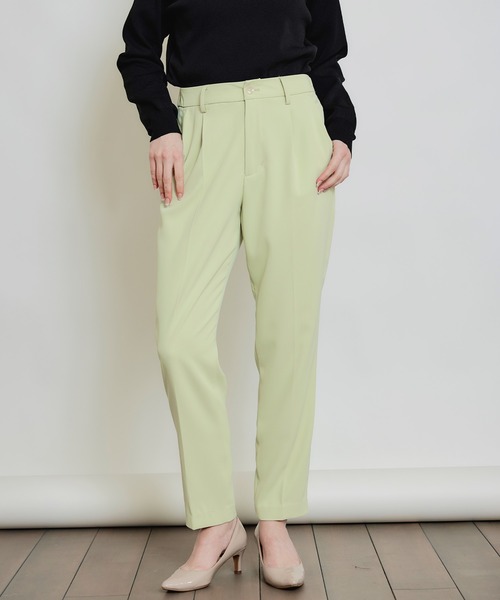 PICCIN（ピッチン）の「センタープレスカラーパンツ（その他パンツ・レディース・ブラック/ラベンダー/ライトグリーン・S/M）」の2枚目の写真