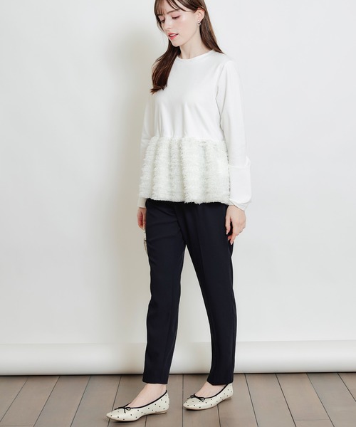 PICCIN（ピッチン）の「センタープレスカラーパンツ（その他パンツ・レディース・ブラック/ラベンダー/ライトグリーン・S/M）」の12枚目の写真