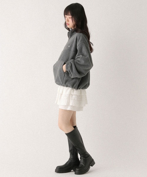 Heather(ヘザー)の「ハーフZIPフリースプルオーバー 647913(スウェット・レディース・アイボリー/グレー/ネイビー・FREE)」の13枚目の写真