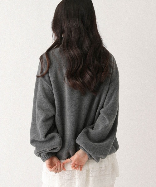 Heather(ヘザー)の「ハーフZIPフリースプルオーバー 647913(スウェット・レディース・アイボリー/グレー/ネイビー・FREE)」の18枚目の写真