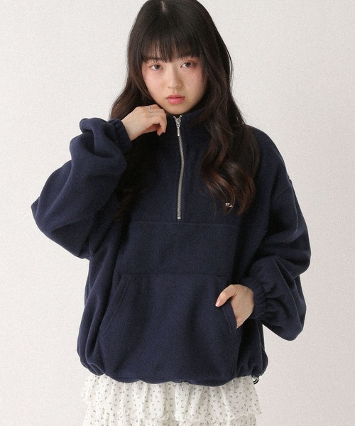 ハーフZIPフリースプルオーバー 647913（スウェット）｜Heather