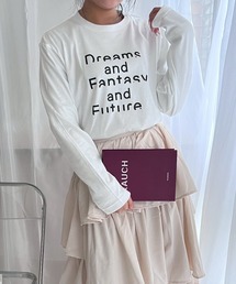 ブラック英字ロンT/長袖Tシャツ