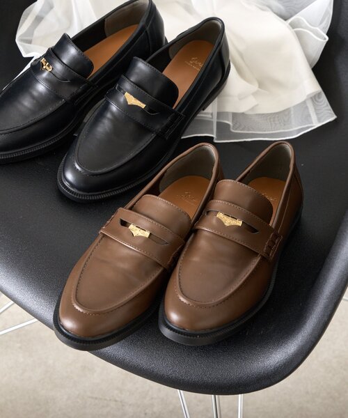 Jena espace merveilleux（ジェナ　エスパスメルヴェイユ）の「コインローファー（その他シューズ・レディース・ブラック/ブラウン・MEDIUM/LARGE）」の9枚目の写真