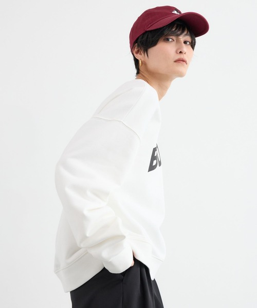 BARNYARDSTORM（バンヤードストーム）の「BARNYARDSTORM / ルーズシルエットロゴプルオーバー（スウェット・レディース・ベージュ/ホワイト・FREE）」の5枚目の写真