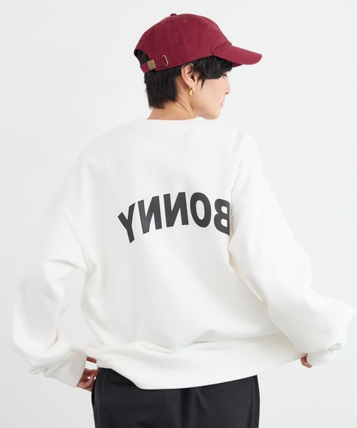 BARNYARDSTORM（バンヤードストーム）の「BARNYARDSTORM / ルーズシルエットロゴプルオーバー（スウェット・レディース・ベージュ/ホワイト・FREE）」の6枚目の写真
