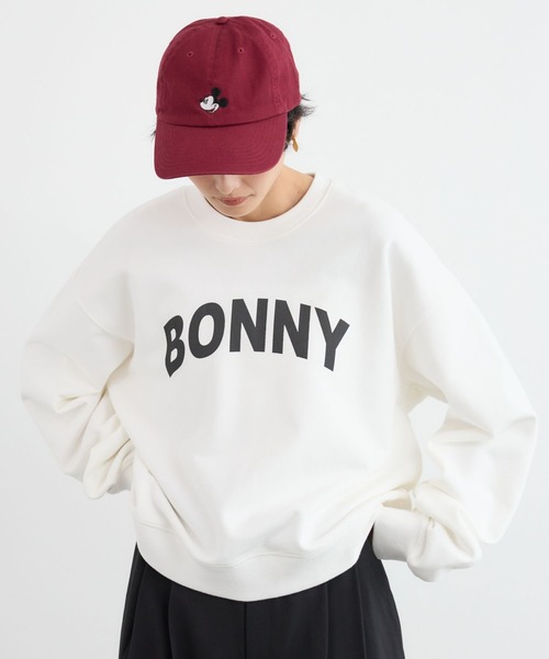 BARNYARDSTORM（バンヤードストーム）の「BARNYARDSTORM / ルーズシルエットロゴプルオーバー（スウェット・レディース・ベージュ/ホワイト・FREE）」の4枚目の写真