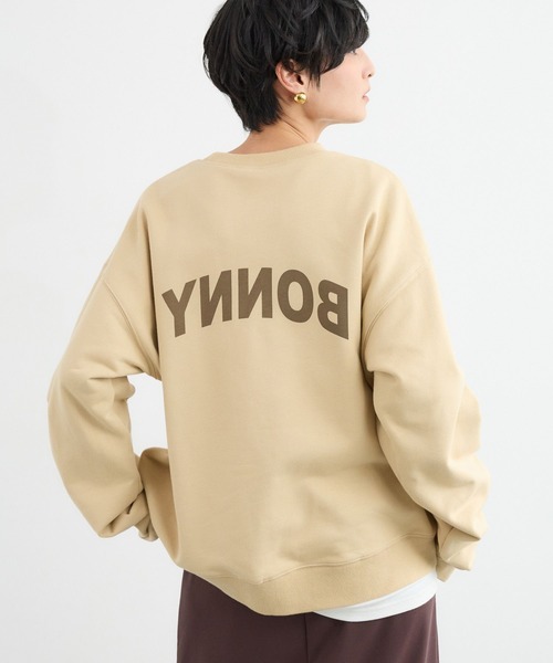 BARNYARDSTORM（バンヤードストーム）の「BARNYARDSTORM / ルーズシルエットロゴプルオーバー（スウェット・レディース・ベージュ/ホワイト・FREE）」の9枚目の写真